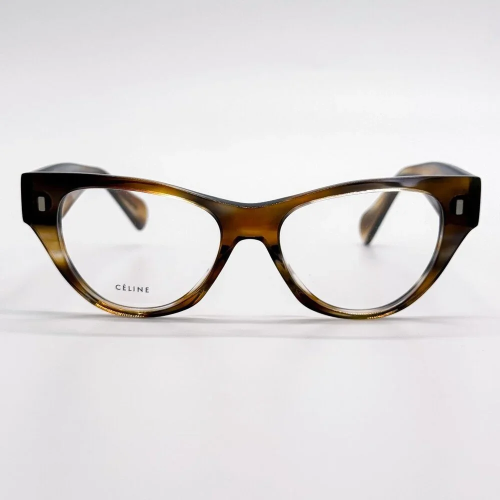 NEW CELINE EYEGLASSES CL50012I 055 DARK HAVANA WOMEN EYEWEAR